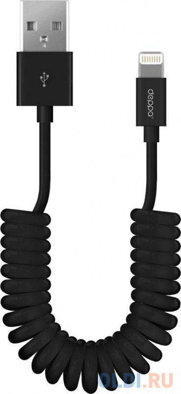 

Кабель Lightning 1.5м Deppa витой 72121