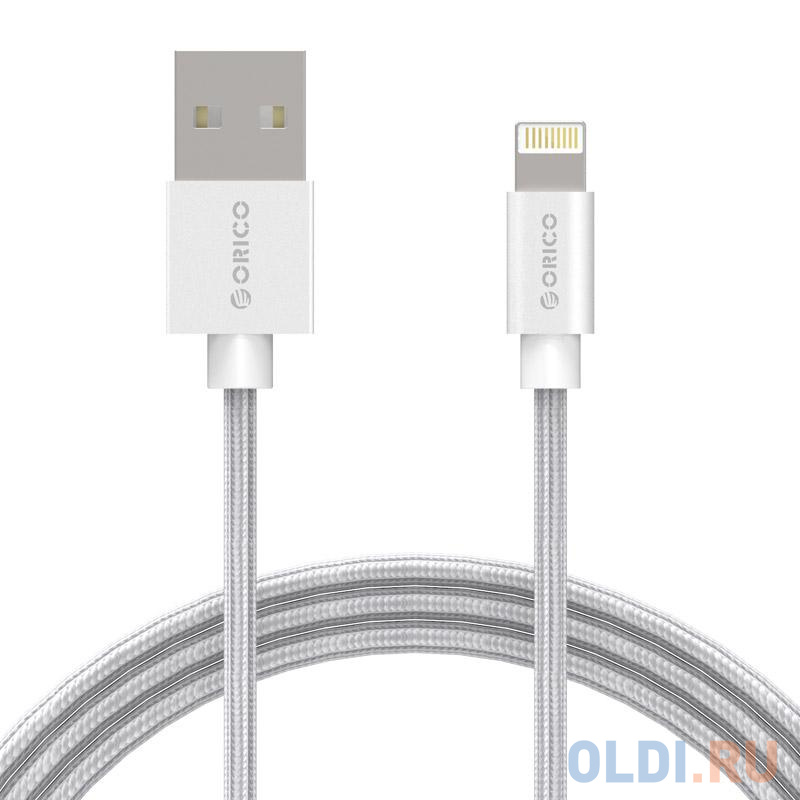 

Кабель Lightning USB 2.0 1м Orico LTF-10-SV круглый серебристый