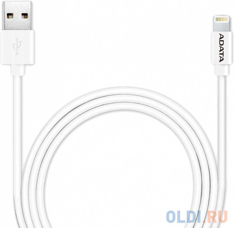 

Кабель Lightning 1м A-Data круглый AMFIPL-100CM-CWH