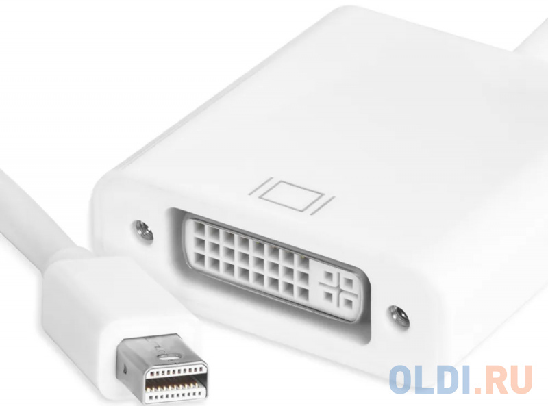 Переходник miniDisplayPort DVI 0.2м Green Connection GCR-MDP2DVI круглый белый Переходник miniDisplayPort DVI 0.2м Green Connection GCR-MDP2DVI круглый белый фото