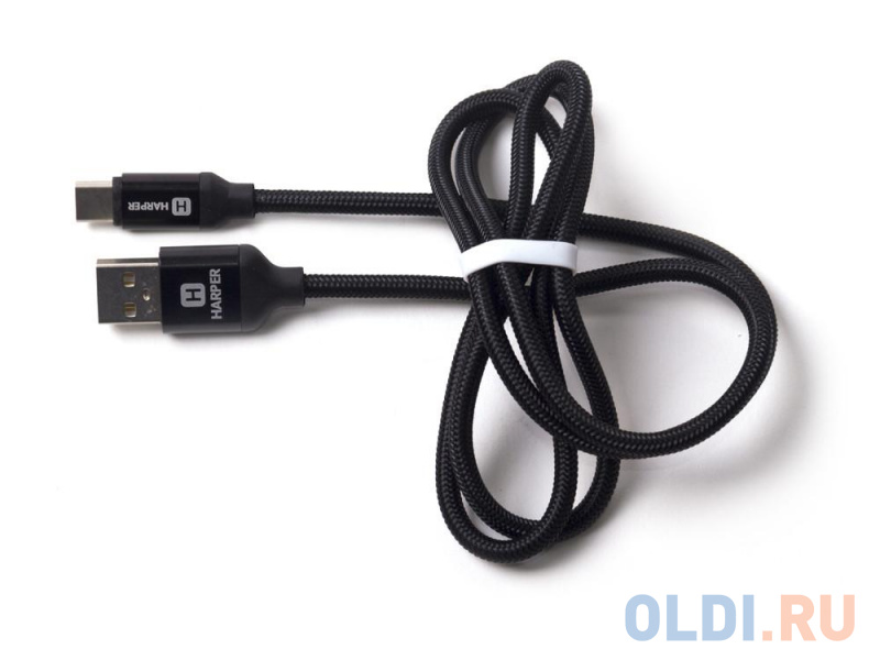 

Кабель Type-C 1м Harper BRCH-710 круглый черный