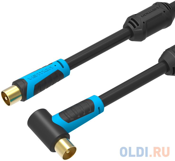 Кабель TV(m) 1.5м Vention VAV-A02-B150 круглый черный фото
