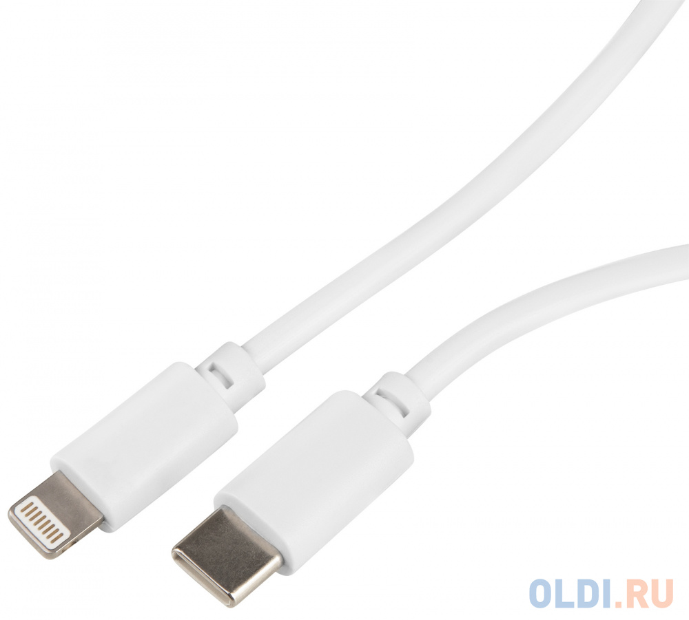 Кабель Buro PD18W USB Type-C (m)-Lightning (m) 1м белый Вид№2