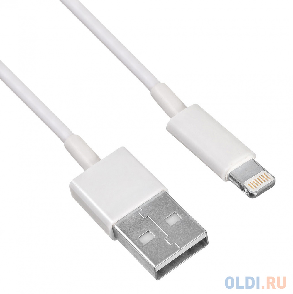 Кабель Buro USB-IP-1.2W2A USB (m)-Lightning (m) 1.2м белый кабель lightning 1м cbr human friends super link rainbow l круглый белый