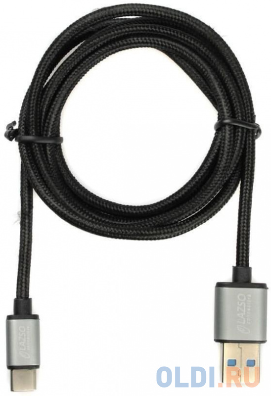 

Кабель USB 3.0 USB Type C 1.2м LAZSO WU-306(1.2m) круглый черный
