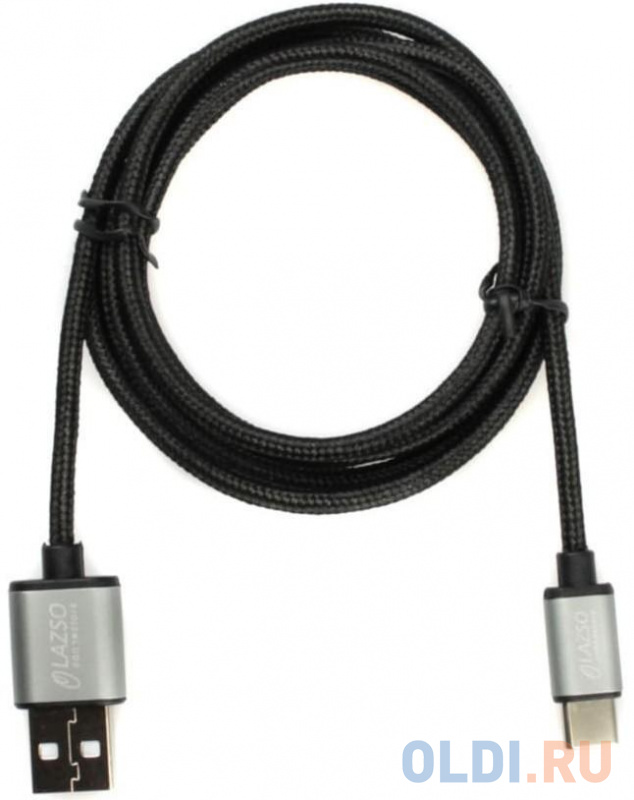 

Кабель USB 2.0 USB Type C 1.2м LAZSO WU-206(1.2m) круглый черный