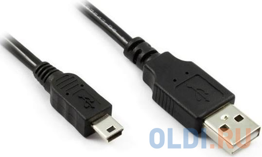 Кабель USB 2.0 AM-mini5P 1.5м Greenconnect экранированный черный GCR-UM2M5P-BB2S-1.5m