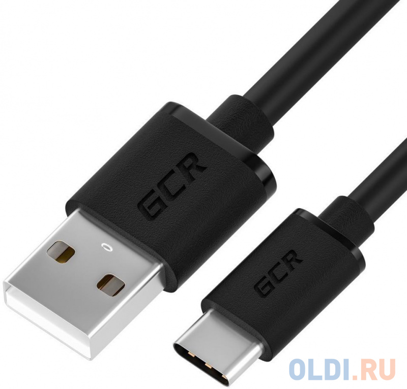 

GCR QC Кабель 0.5m, TypeC, быстрая зарядка, черный TPE, черные коннекторы, 28/22 AWG, GCR-52725