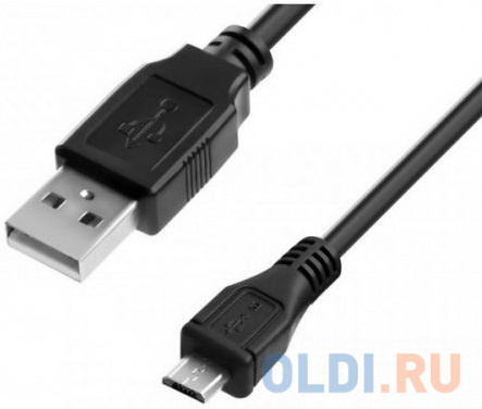 Кабель1.0m USB 2.0, AM/microB 5pin, черный