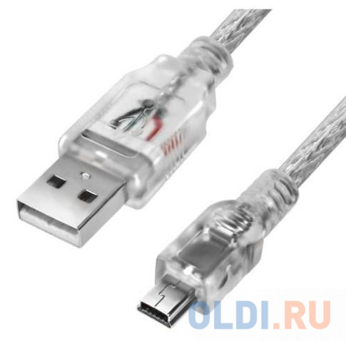 

Greenconnect Кабель 1.0m USB 2.0, AM/mini 5P, прозрачный, 28/28 AWG, экран, армированный, морозостойкий, GCR-UM1M5P-BB2S-1.0m