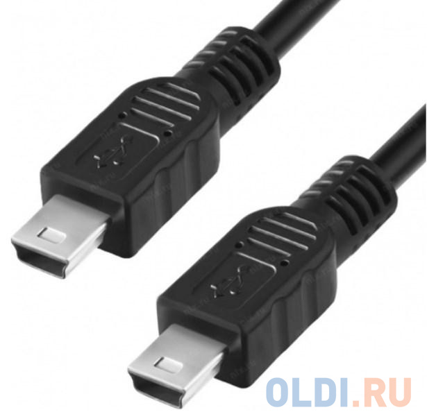 Greenconnect Кабель 0.2m USB 2.0, MiniUSB, M/M, черный, 28/28 AWG, GCR-50817 кабель miniusb гарнизон круглый gcc usb2 am5p 0 5m
