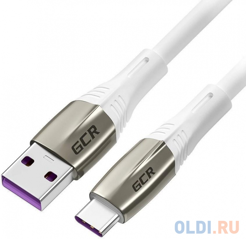 

Greenconnect Кабель 1.0m TypeC 60 W, 5A max, быстрая зарядка, белый TPE, корпус relief, белый ПВХ, 28/22 AWG, 28/22 AWG, GCR-52504