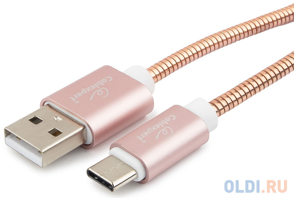 

Кабель USB 2.0 Type-C 1м Cablexpert Gold круглый золотистый CC-G-USBC02Cu-1M