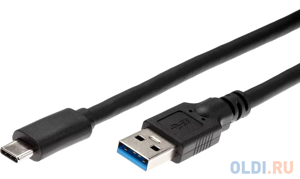 Кабель USB Type C USB 3.0 2м VCOM Telecom ACU401-2M круглый черный harper usb usb type c sch 732 силиконовый кабель для зарядки и синхронизации 2м металлический штекер на концах способны заряжать устройст