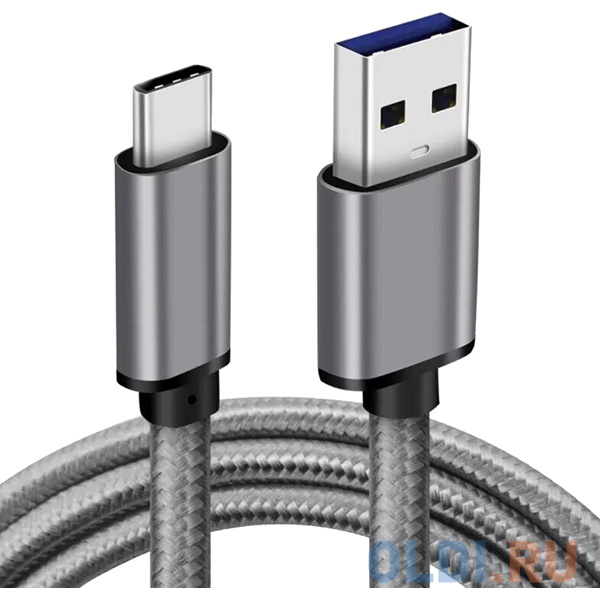 Кабель USB Type C USB 3.0 2м VCOM Telecom TC403M-2M круглый серый Кабель USB Type C USB 3.0 2м VCOM Telecom TC403M-2M круглый серый фото