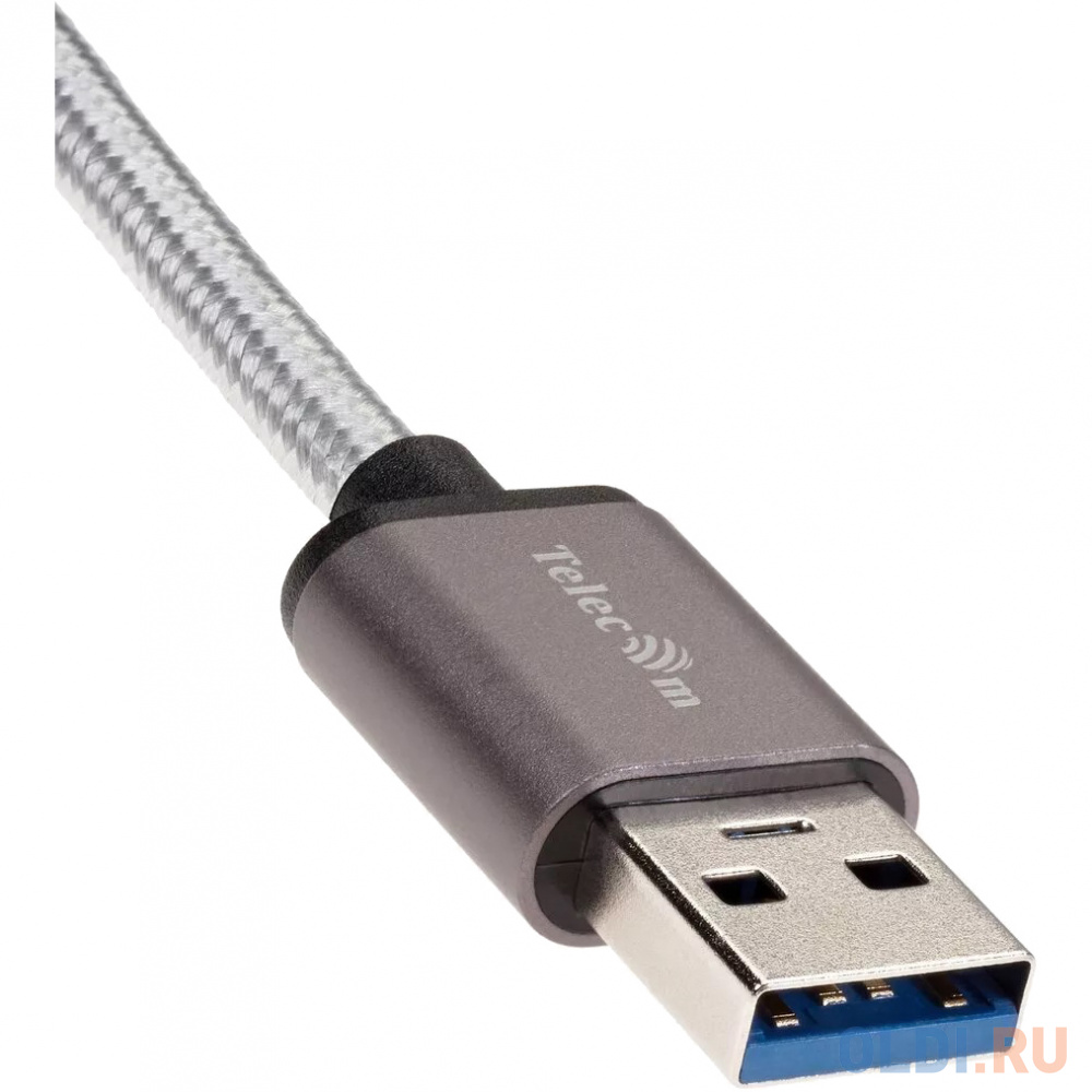 Кабель USB Type C USB 3.0 2м VCOM Telecom TC403M-2M круглый серый Кабель USB Type C USB 3.0 2м VCOM Telecom TC403M-2M круглый серый фото