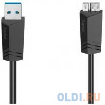 

Кабель microUSB USB 3.0 1.5м HAMA H-200627 круглый черный