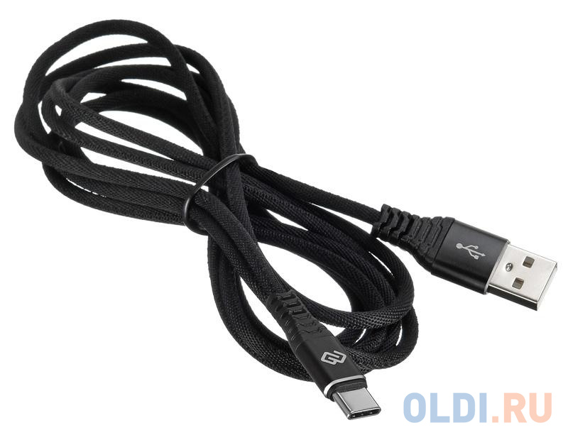Кабель Digma TYPE-C-2M-BRAIDED-BLK USB (m)-USB Type-C (m) 2м черный фото