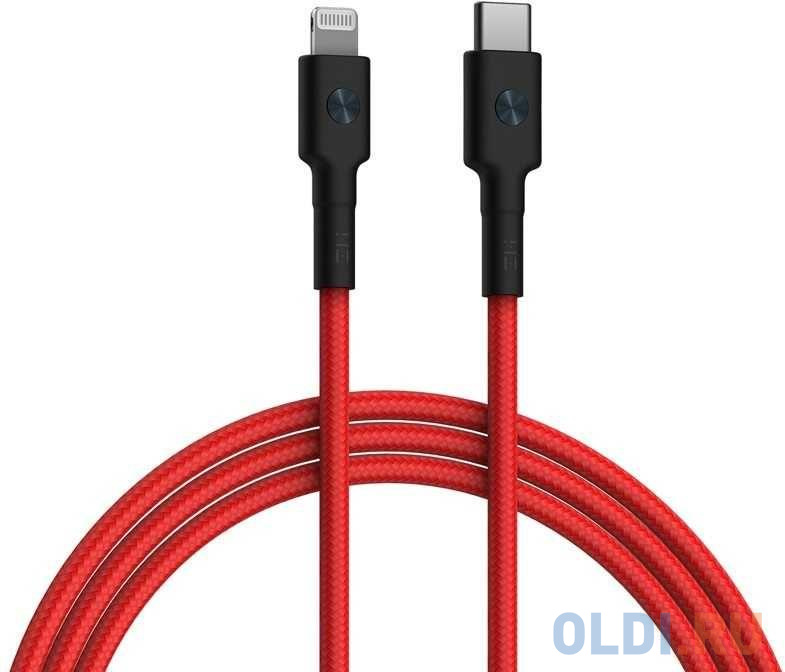 Кабель Lightning USB Type C 1м Xiaomi AL873K круглый красный