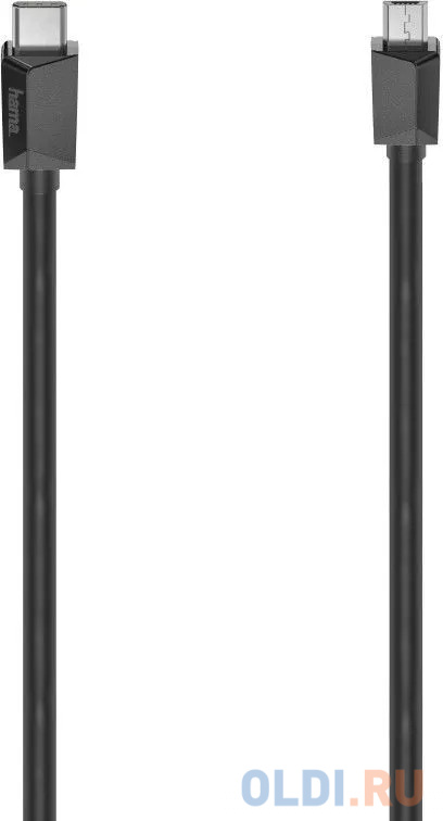 

Кабель microUSB USB Type C 0.75м HAMA H-200644 круглый черный