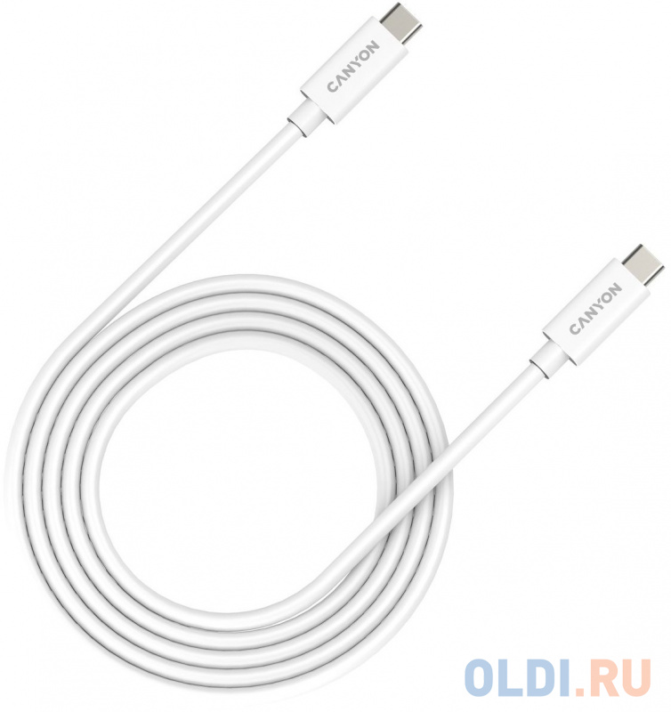 

Кабель USB Type C 2м Canyon UC-42 круглый белый