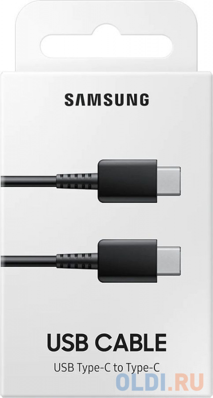 Кабель USB Type C 1м Samsung EP-DA705 круглый черный фото