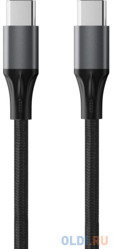 Кабель Type-C 0.3м AccesStyle CC50-F30M Black круглый черный harper usb usb type c sch 732 силиконовый кабель для зарядки и синхронизации 2м металлический штекер на концах способны заряжать устройст