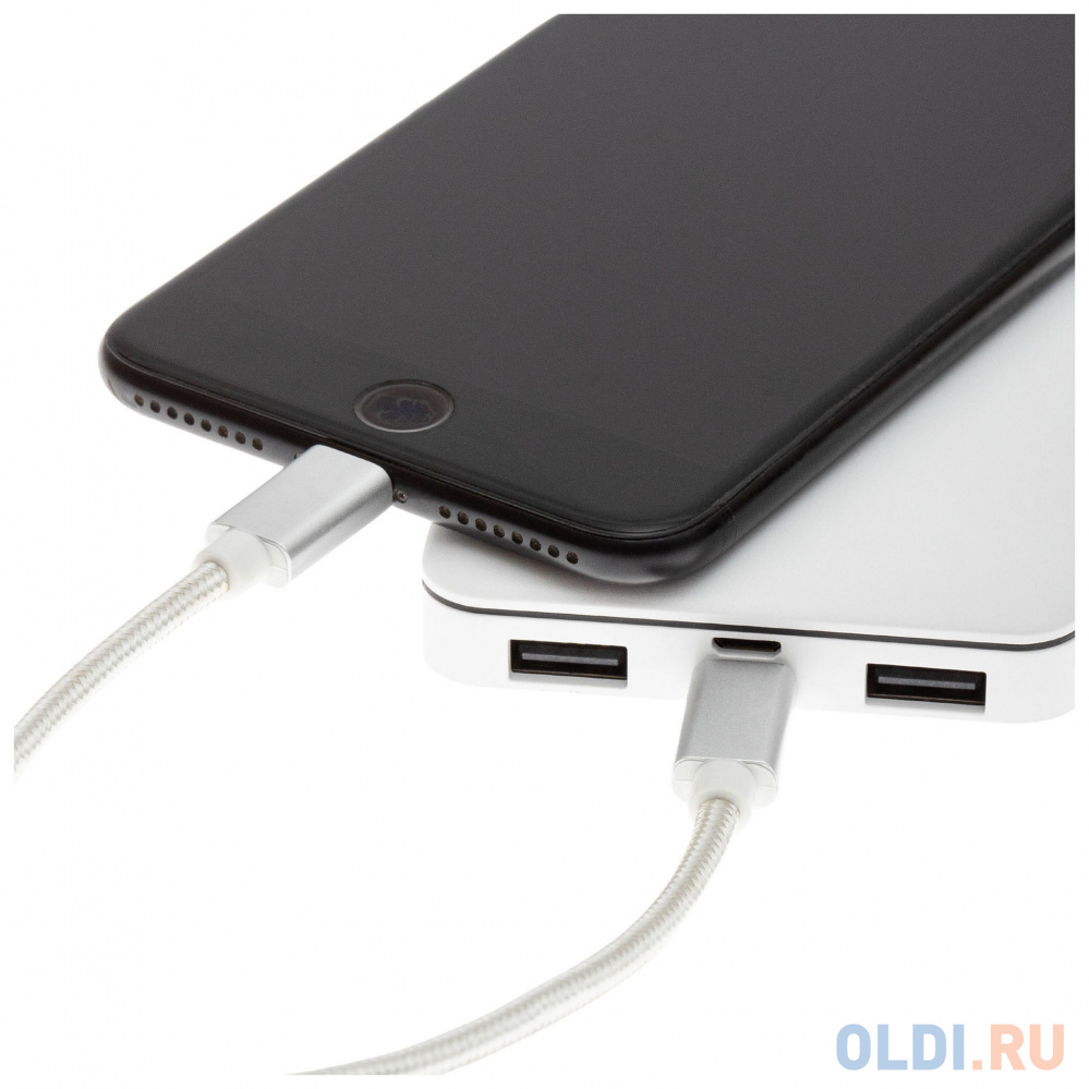 Кабель Cactus CS-LG.USB.C-1,  Lightning (m) -  USB Type-C (m),  1м,  MFI,  белый Вид№5