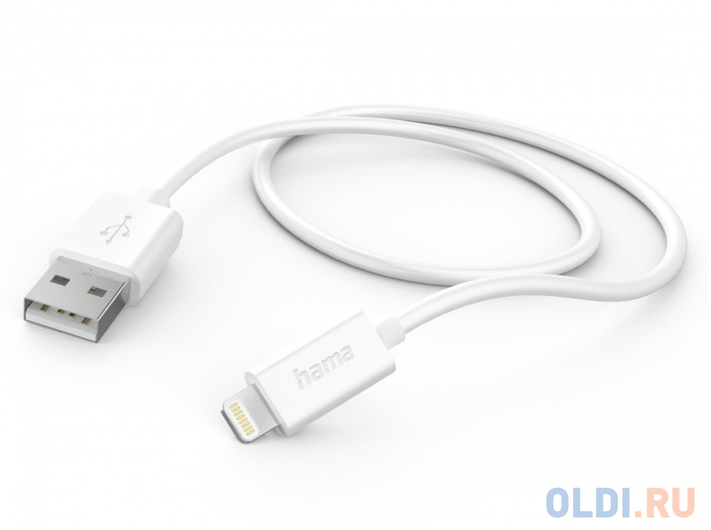 

Кабель Hama H-201579 00201579 USB (m)-Lightning (m) 1м белый