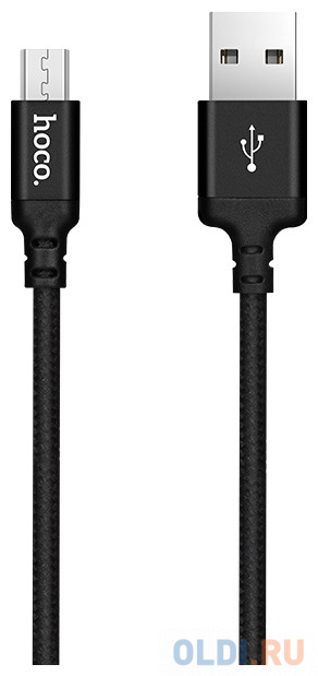 HOCO HC-62844 X14/ USB кабель Micro/ 1m/ 2A/ Нейлон/ Black - X14