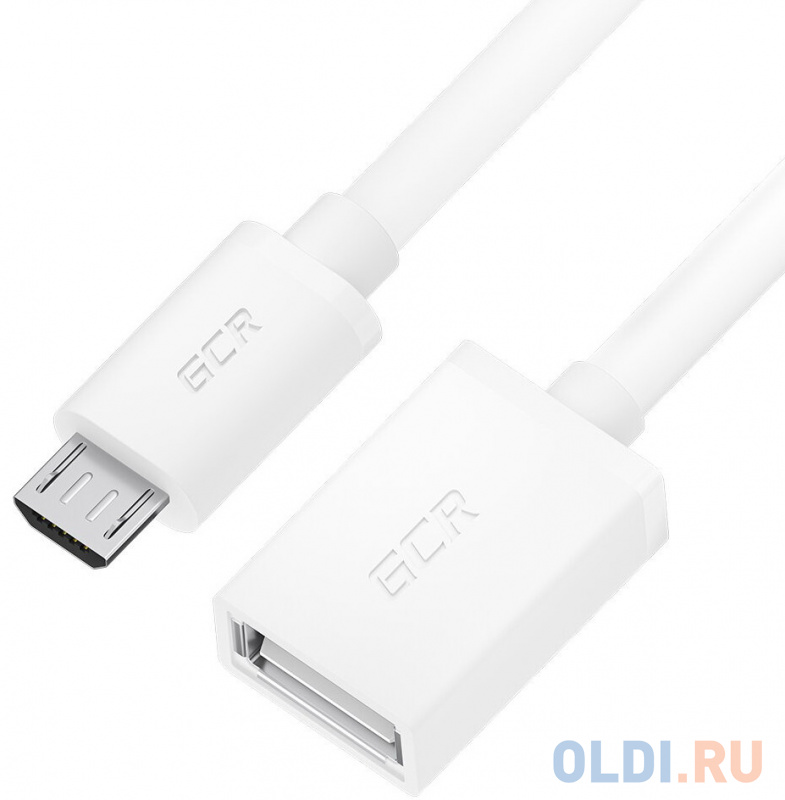 

GCR Адаптер переходник OTG 0.15m USB, microB 5pin/AF, белый, 28/28 AWG, экран, морозостойкий, GCR-GCR-53043
