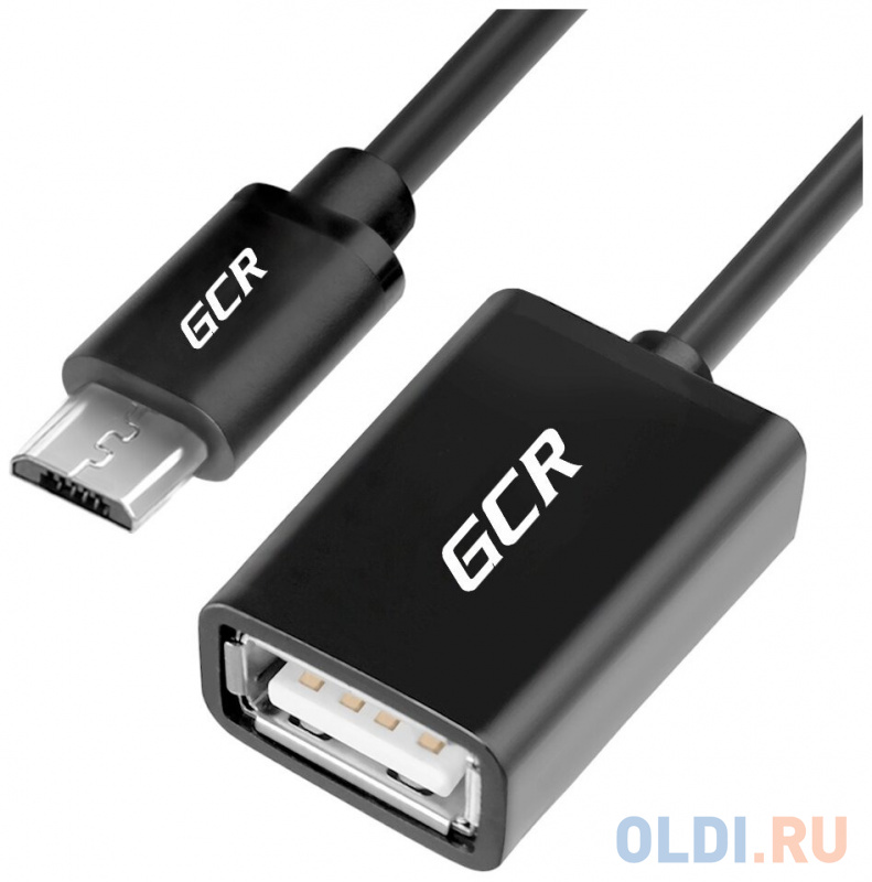 

GCR Адаптер переходник OTG 2.0m USB, microB 5pin/AF, черный, 28/28 AWG, морозостойкий, GCR-MB4AF-BB2S-2.0m