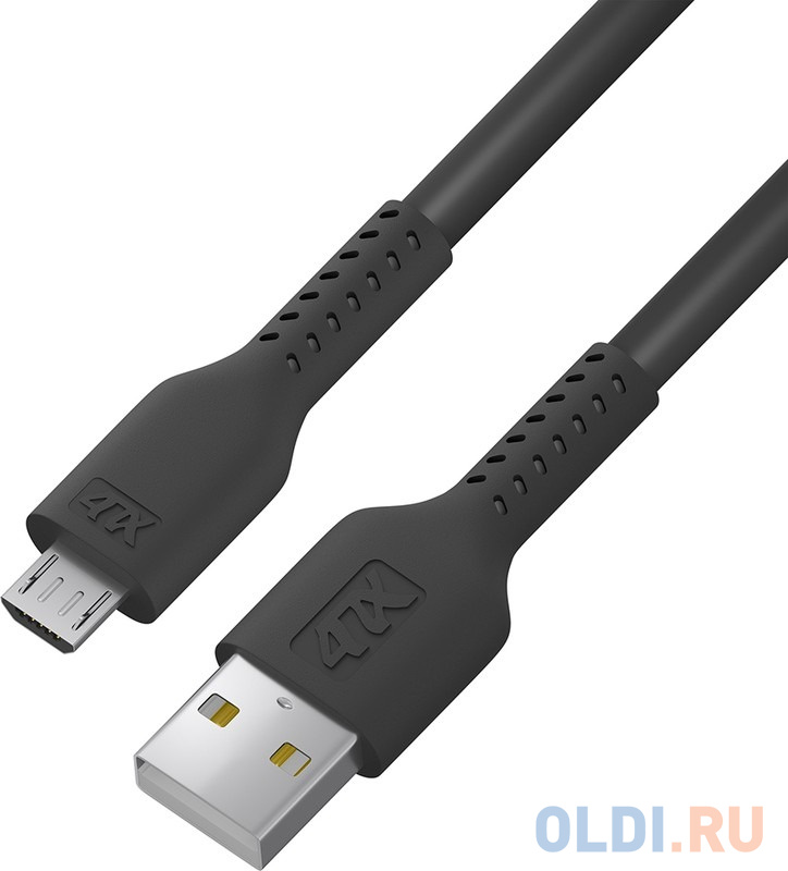 

Кабель 1.0m MicroUSB, черный, черный ПВХ