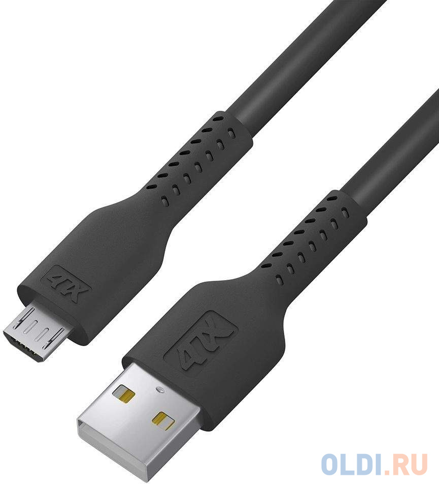 

Кабель 0.5m MicroUSB, черный, черный ПВХ