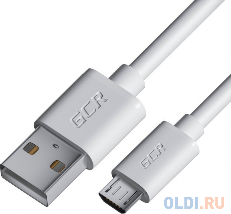 

GCR Кабель 2.0m MicroUSB, белый, быстрая зарядка, 28/24 AWG