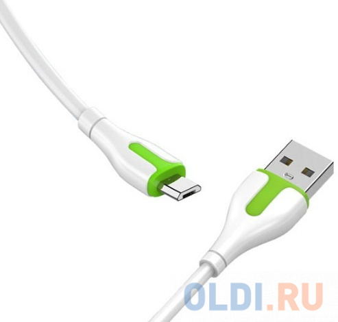 

LDNIO LS571/ USB кабель Micro/ 1m/ 2.1A/ медь: 60 жил/ White&Green