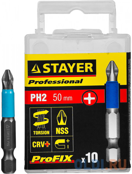 stayer bigpro 620 х 370 х 420 мм 24 5 пластиковый ящик тележка для инструментов professional 38107 24 Биты STAYER 