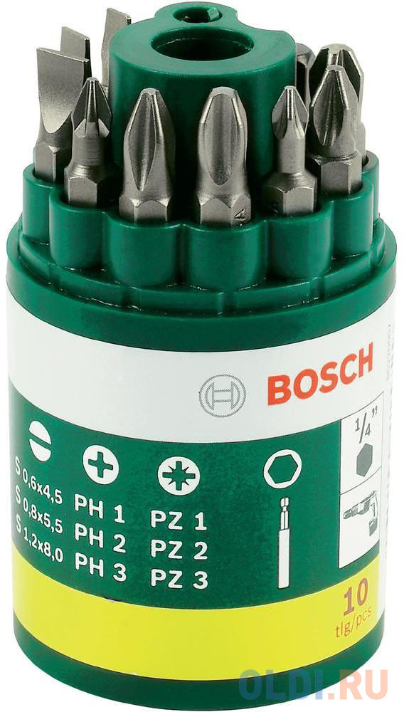 Набор бит Bosch 9шт + универсальный держатель 2607019454 - фото 1