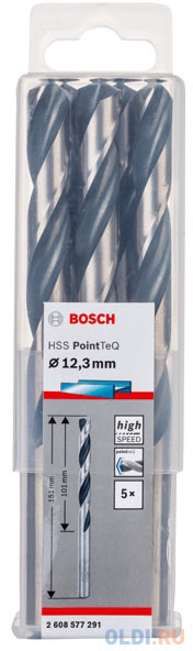 

5 HSS PointTeQ сверл 12.3 мм 2608577291 BOSCH