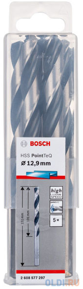 

5 HSS PointTeQ сверл 12.9 мм 2608577297 BOSCH