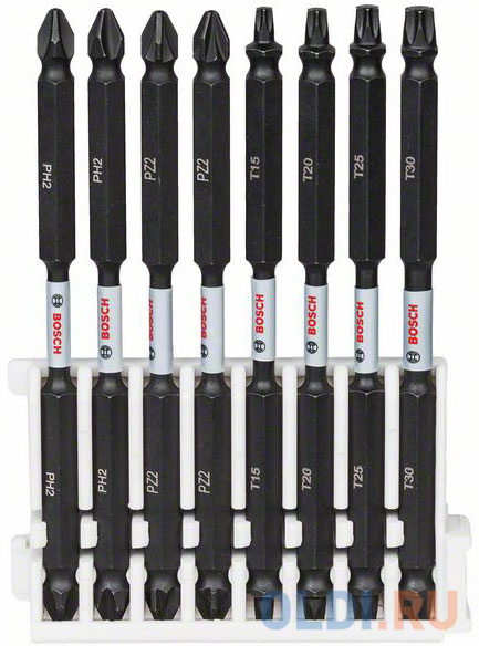 

Набор бит для шуруповерта Bosch Impact Control PH2 (2шт), PZ2 (2шт), T15, T20, T25, T30 2608522346
