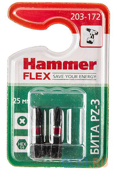 

Бита Hammer Flex 203-172 PZ-3 25мм, 2шт.