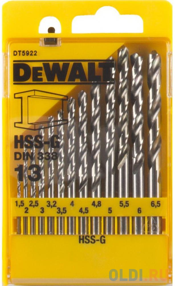 Набор сверл по металлу DeWalt DT5922-QZ 13шт