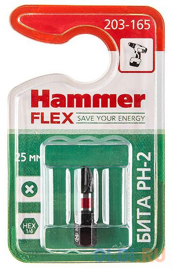 

Бита Hammer Flex 203-165 PH-2 25мм, 1шт.