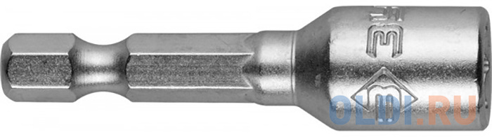 Биты ЗУБР "МАСТЕР" с торцовой головкой, магнитные, Cr-V, тип хвостовика E 1/4", 6х45мм, 2шт 26392-06-02 - фото 1