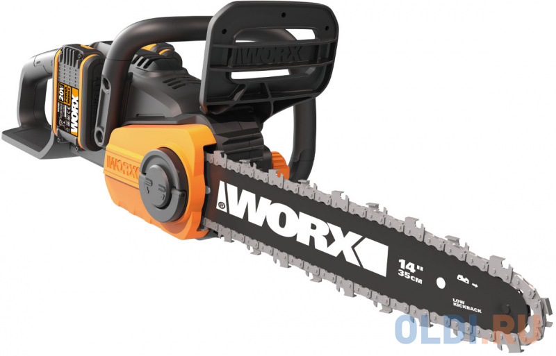 

Цепная пила аккумуляторная WORX WG384E 40В, 35 см, бесщеточная, 2*2,0 Ач, двойное ЗУ 2x2A