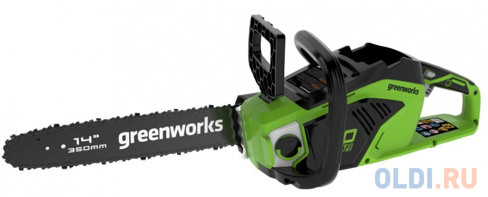 Greenworks Цепная пила аккумуляторная GreenWorks  GD40CS15, 40V, 35 см, бесщеточная,  до 1,5 КВТ, с АКБ 2АЧ и ЗУ [2005707UA] - фото 2
