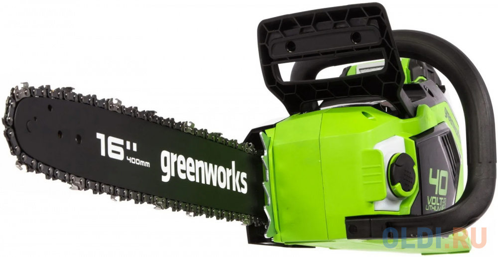 Greenworks Цепная пила аккумуляторная GreenWorks  GD40CS18, 40V, 40 см, бесщеточная,  до 1,8 КВТ, с АКБ 2АЧ и ЗУ [2005807UA] - фото 5