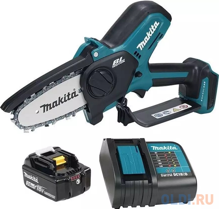 

Электрическая цепная пила Makita DUC101SF 320Вт дл.шины:4"(10cm) 1аккум. 3Ач ЗУ