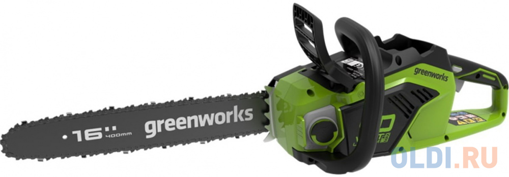 

GreenWorks Цепная пила аккумуляторная Арт., 40V, 40 см, бесщеточная, до 1,8 КВт, с 1хАКБ 2Ач c USB и ЗУ 2005807USB2